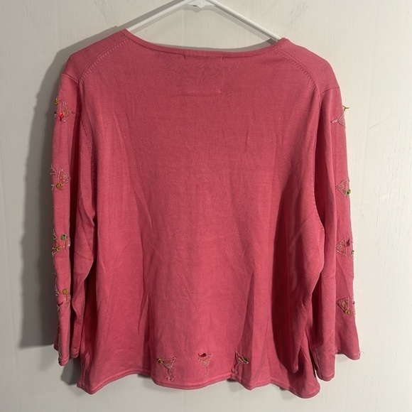 Michael Simon Martini cardigan - Pink w clear buttons. Size XL - Picture 7 of 8